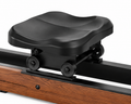 Rameur à eau pliable bois FSC GymBpm Timber — vue de profil, écran LCD 9 métriques