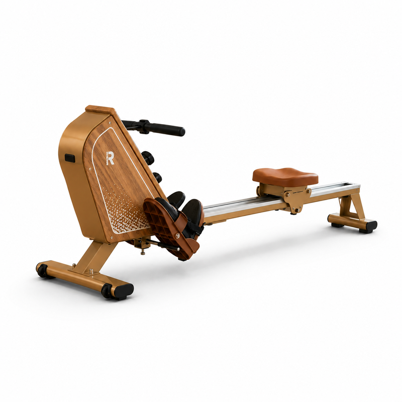 Rameur Magnétique Bois FSC GymBpm Nativo — Bluetooth FTMS · Kinomap · 160 kg