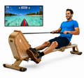 Rameur Magnétique Bois FSC GymBpm Nativo — Bluetooth FTMS · Kinomap · 160 kg