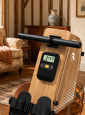 Rameur Magnétique Bois FSC GymBpm Nativo — Bluetooth FTMS · Kinomap · 160 kg