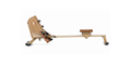 Rameur magnétique bois FSC GymBpm Nativo — vue de face, bois doré clair
